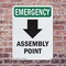 Signmission Assembly Point (Down Arrow) With Symbol, 7 in W x Rectangle, Plastic OS-2PACK-EM-P-710-V-10429 - alternate 5